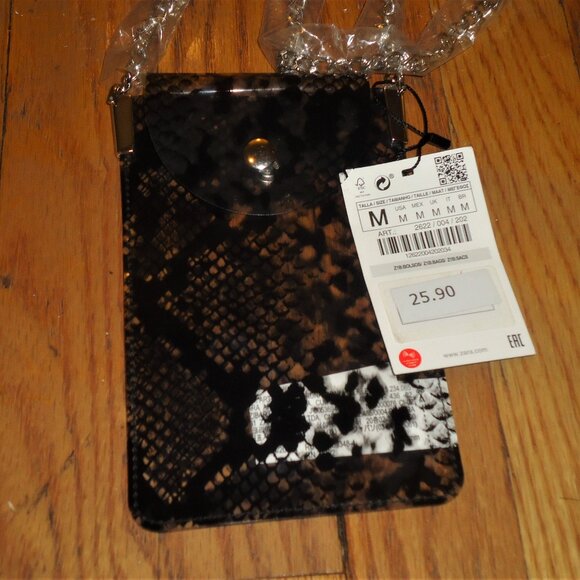 NWT! Zara Transparent Clear Python Crossbody Bag - Picture 3 of 4